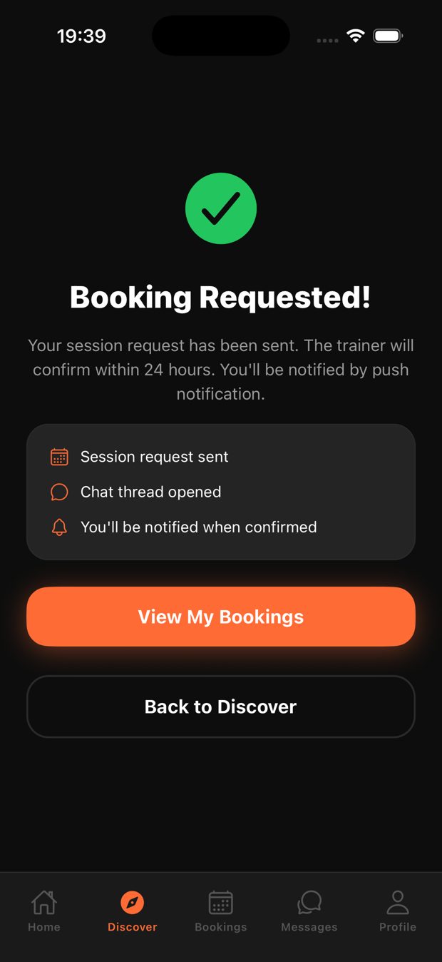 FitConnect — booking confirmed