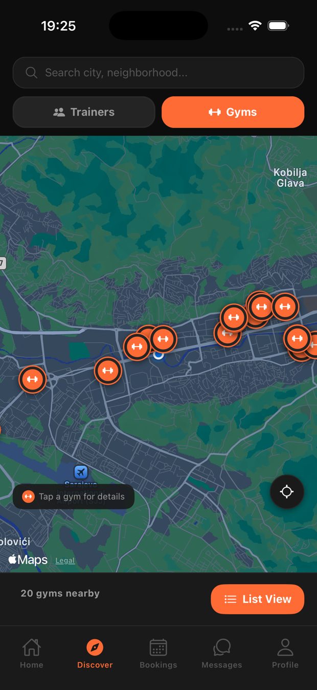 FitConnect — discover gyms